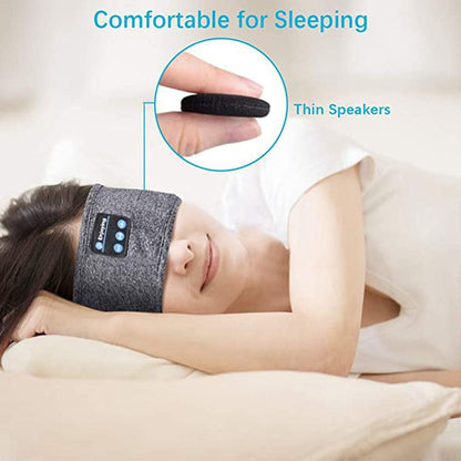 Sleep Soundly with Wireless Bluetooth Headband: Comfortable Music Earphones and Eye Mask