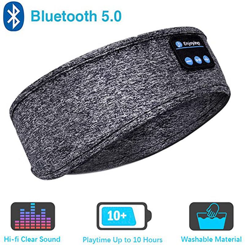 Sleep Soundly with Wireless Bluetooth Headband: Comfortable Music Earphones and Eye Mask