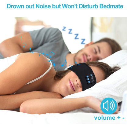 Sleep Soundly with Wireless Bluetooth Headband: Comfortable Music Earphones and Eye Mask