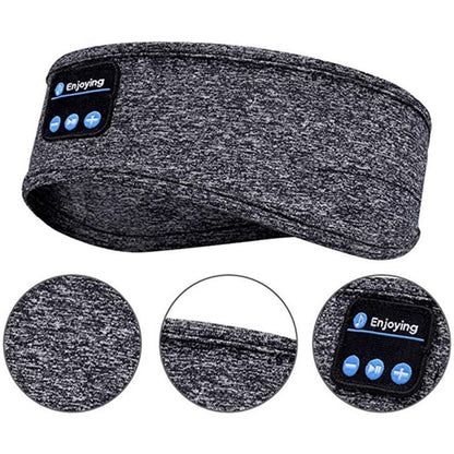 Sleep Soundly with Wireless Bluetooth Headband: Comfortable Music Earphones and Eye Mask