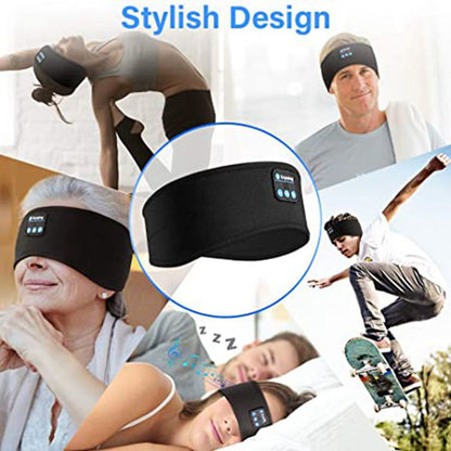 Sleep Soundly with Wireless Bluetooth Headband: Comfortable Music Earphones and Eye Mask