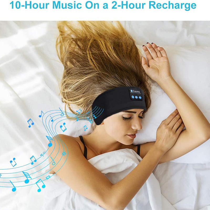 Sleep Soundly with Wireless Bluetooth Headband: Comfortable Music Earphones and Eye Mask