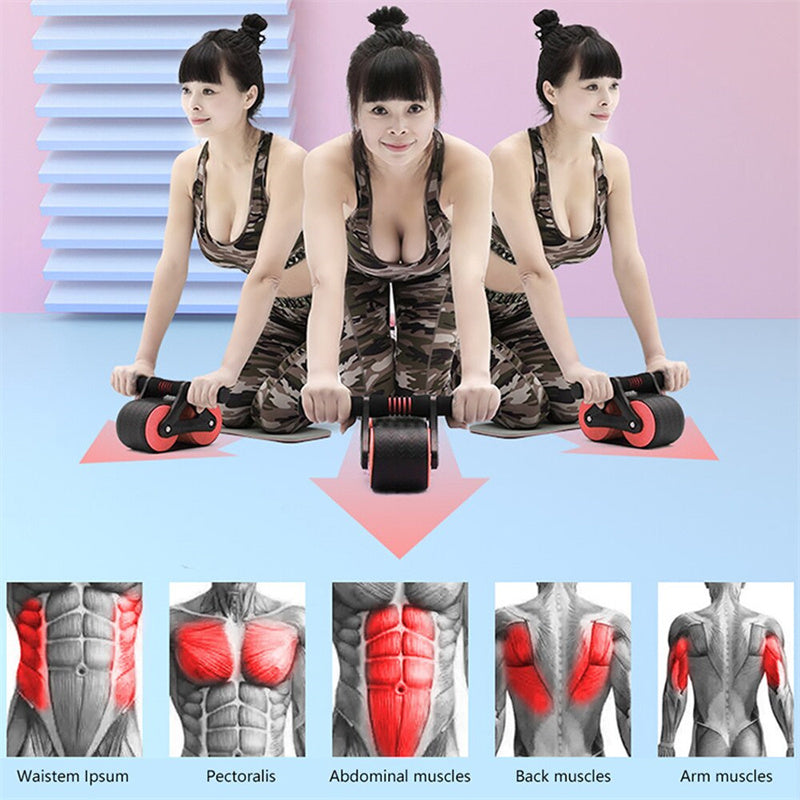 Revolutionize Your Core: Automatic Rebound Ab Wheel Roller for Men and Women – Enhance Your Waist Training with Gym-Quality Home Exercise Equipment