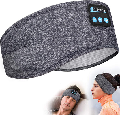 Sleep Soundly with Wireless Bluetooth Headband: Comfortable Music Earphones and Eye Mask