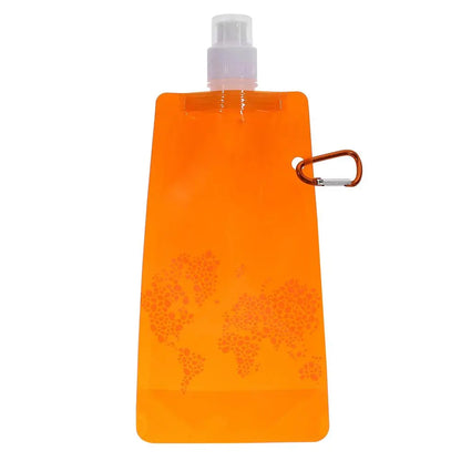 Portable Soft Flask Set: Foldable Water Bags for Outdoor Adventures—Available in 480/700ml with Bonus Water Bucket