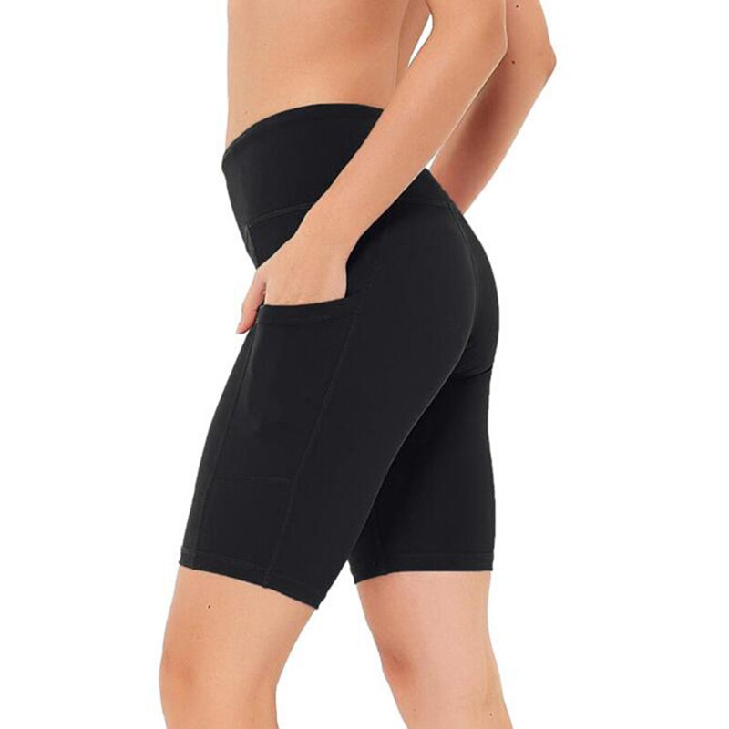 High-Waist Sculpting Yoga & Running Shorts for Women: Featuring Pockets and Push-Up Design for Ultimate Fitness Comfort